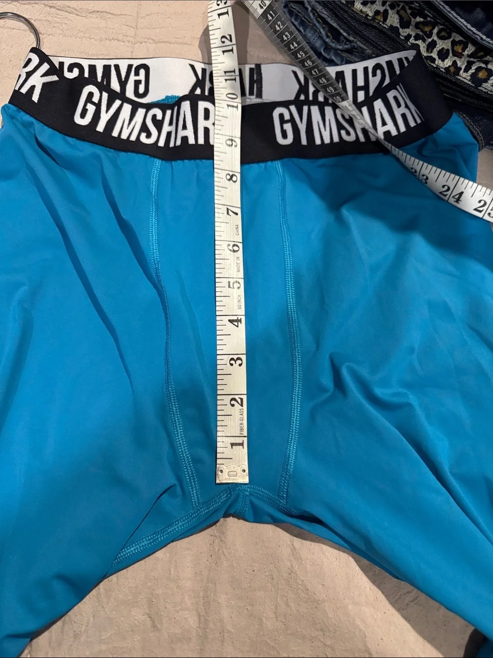 Gymshark Element Baselayer Leggings in a blue colorway.